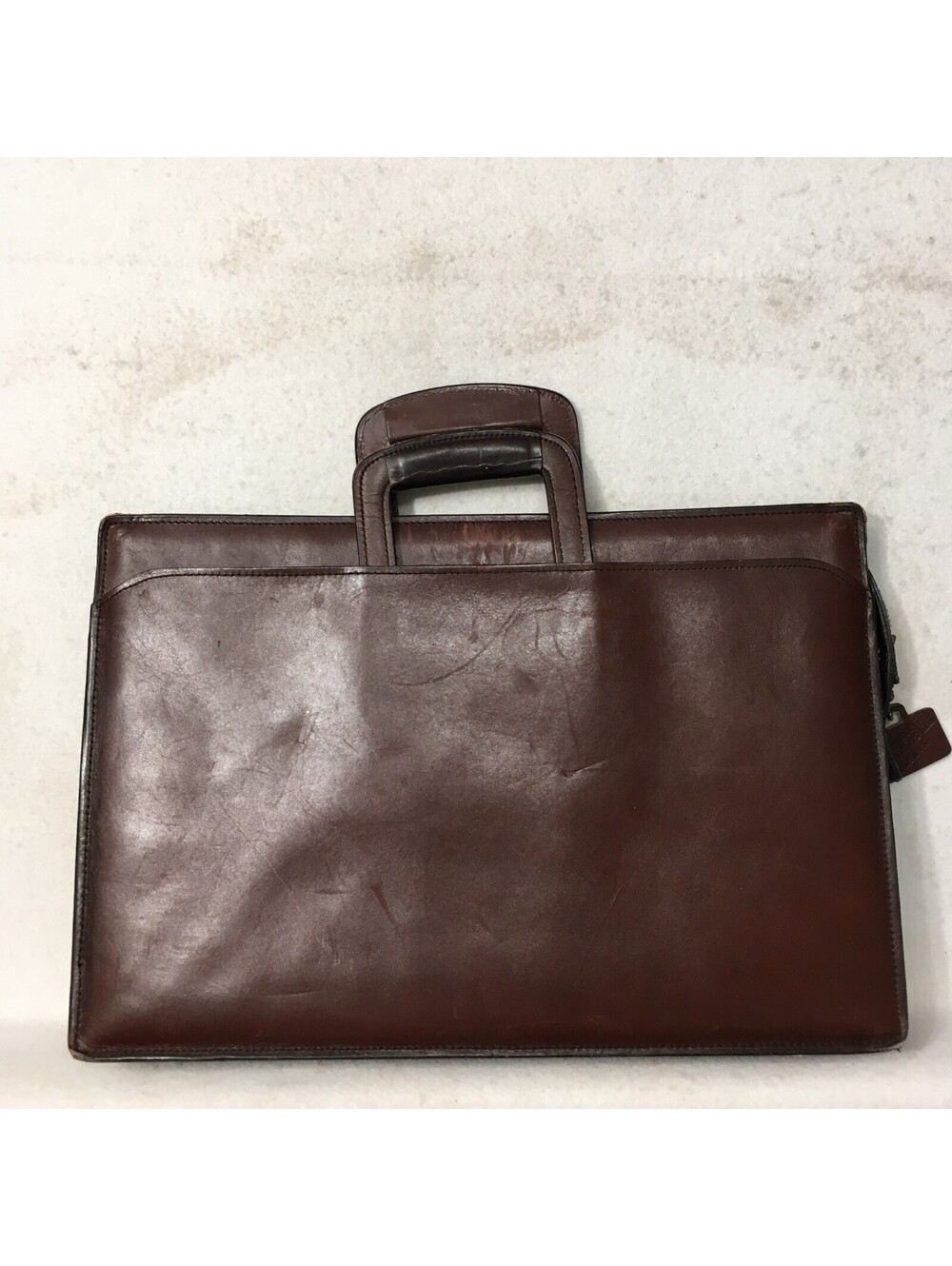 VTG Schlesinger Briefcase Handcrafted Leather Mens Laptop MESSENGER Bag USA MADE